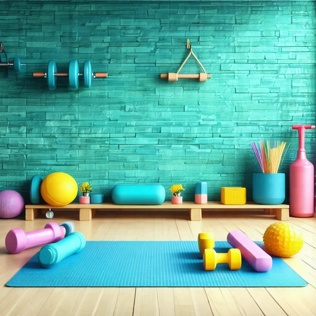 Gym with a variety of exercise equipment
