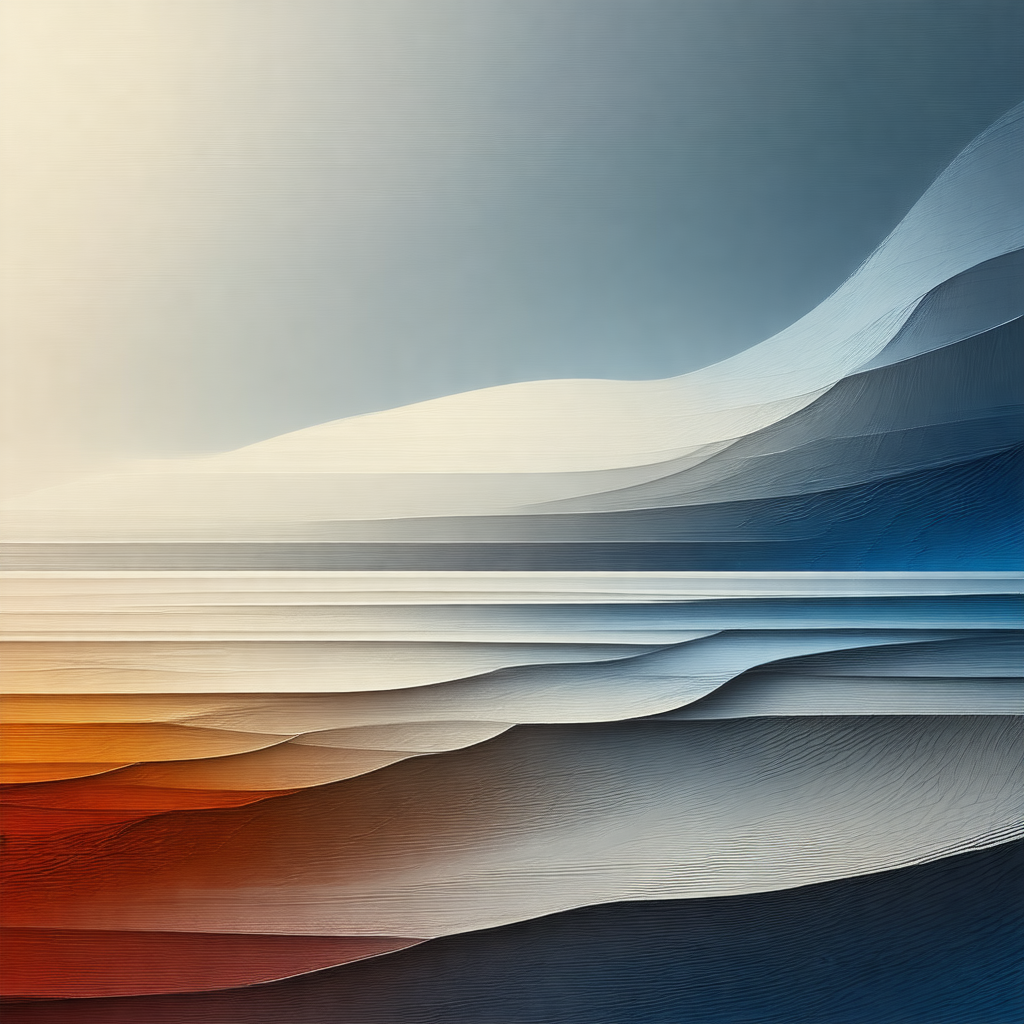 Painting of a wave, featuring a variety of colors