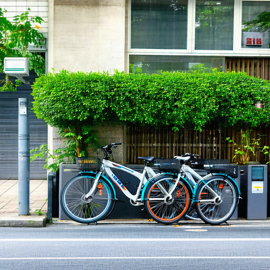 Two bicycles parked next to each other on a city street