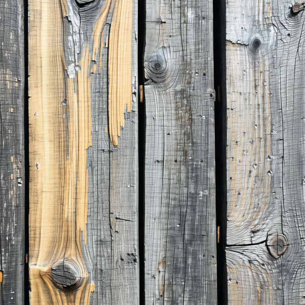 Wooden fence with a few visible nails