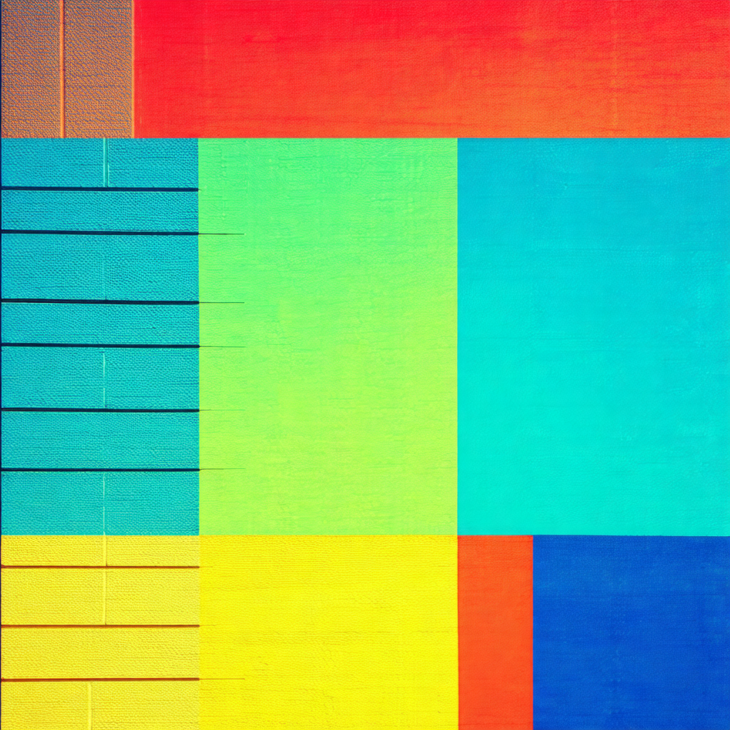 Colorful painting of a wall with a variety of colors