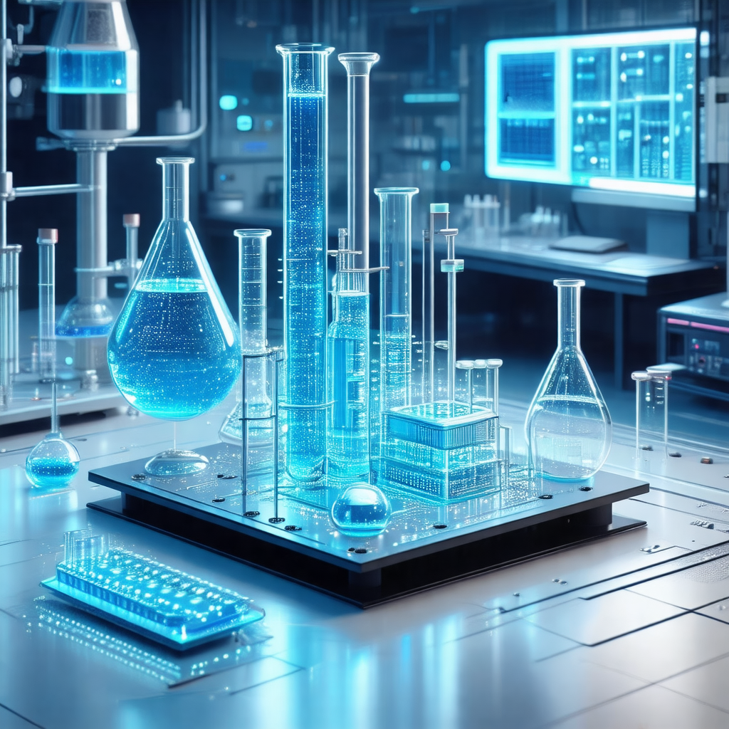 Laboratory setting with a variety of scientific equipment...