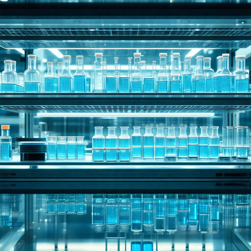 Large, well-lit refrigerator filled with numerous bottles...