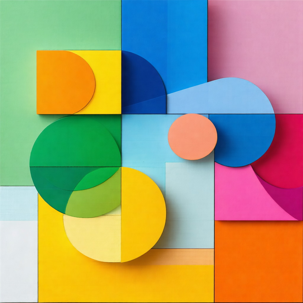 Colorful display of various shapes and sizes