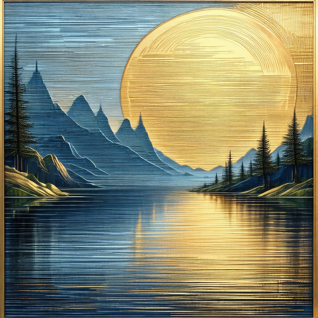 Serene scene of a lake with mountains in the background
