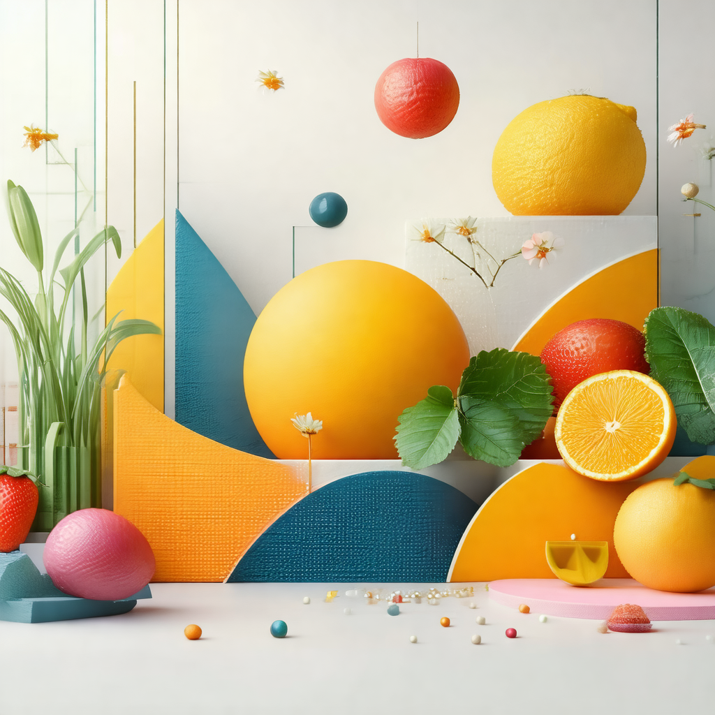 Colorful display of various fruits and vegetables