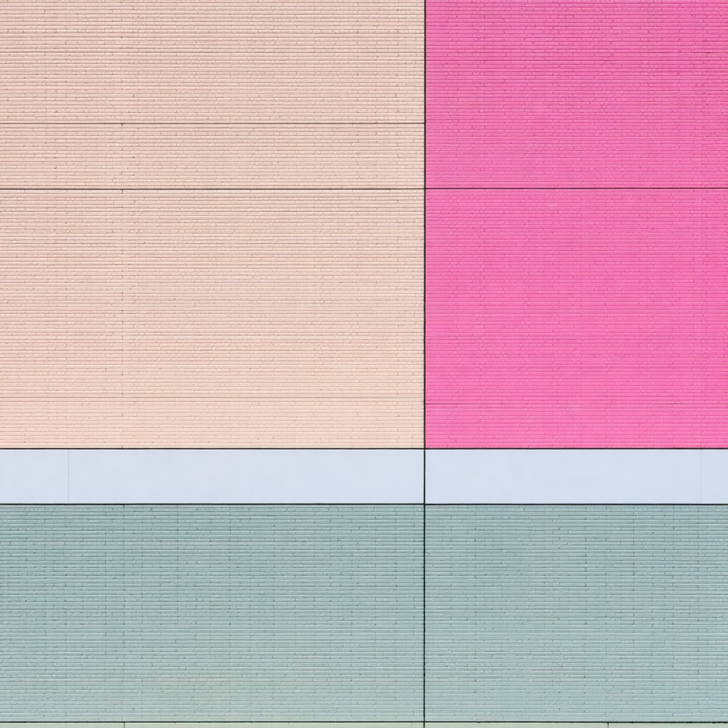 Large wall with a variety of colors