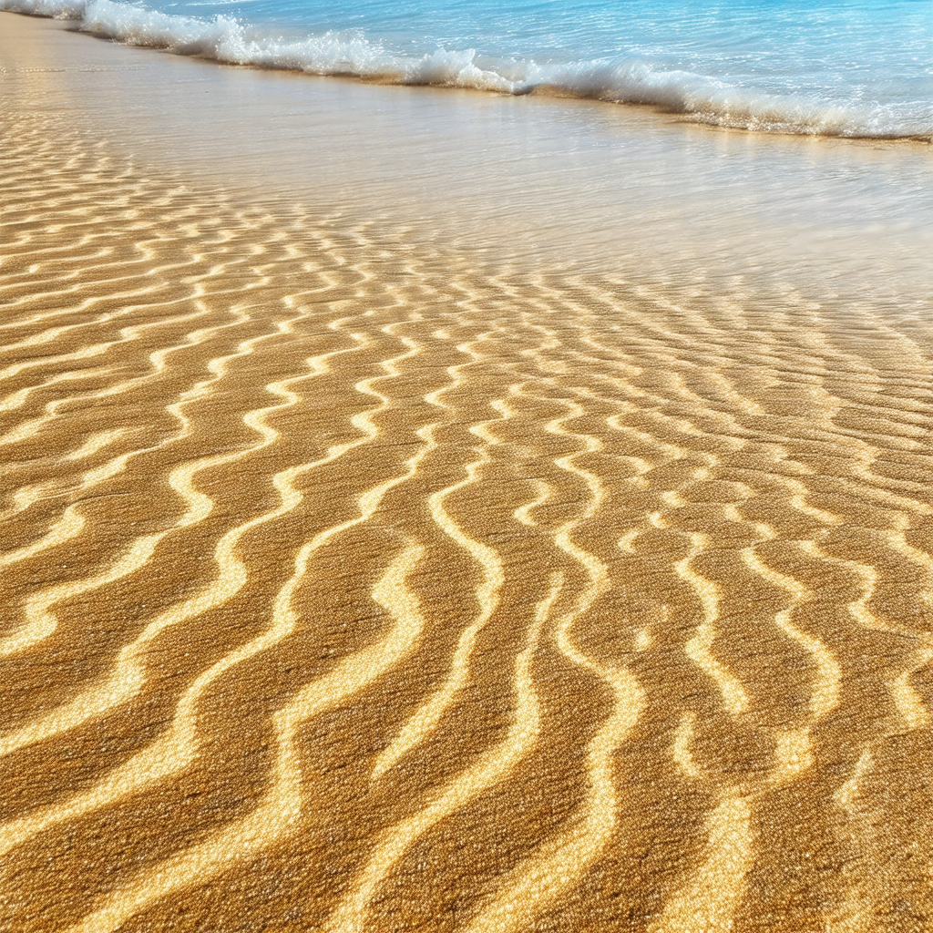 Beautiful beach scene with a large body of water in the b...