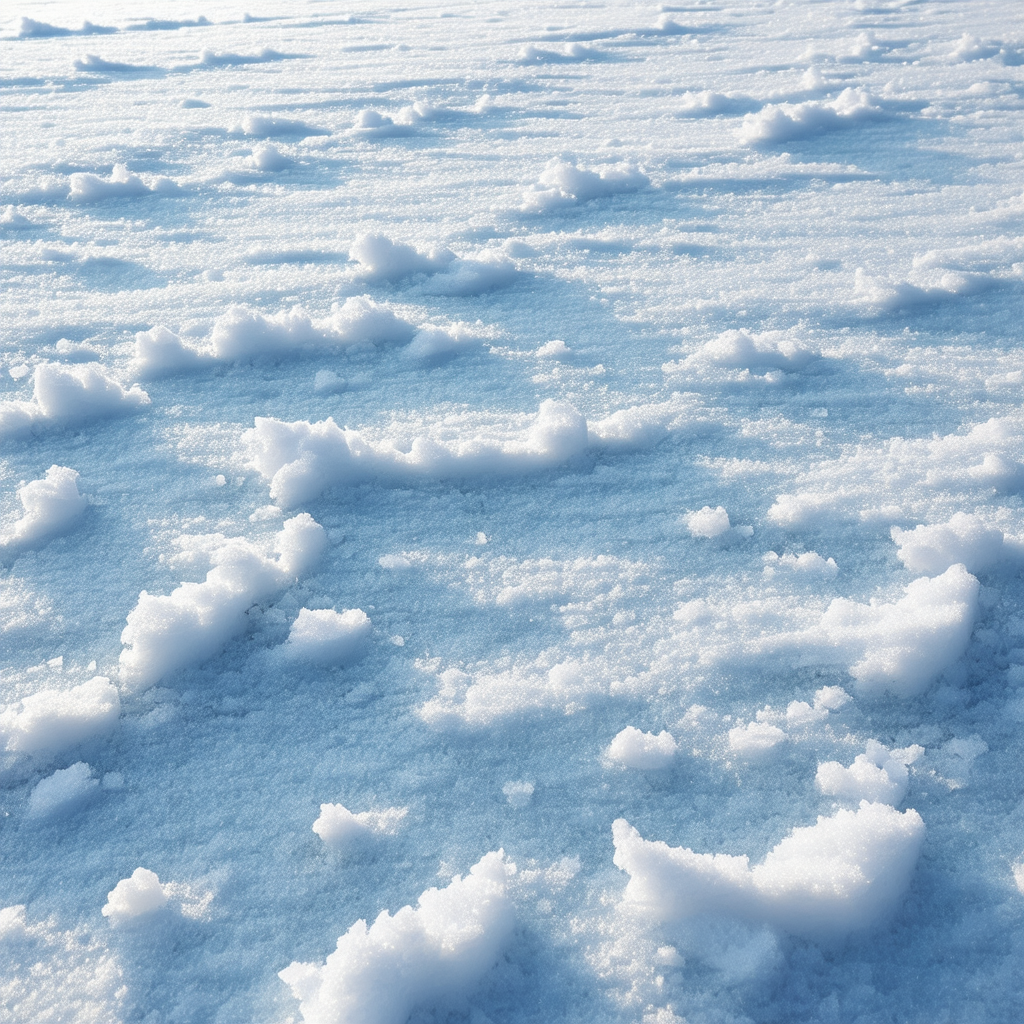 Snowy landscape with a large amount of snow covering the ...