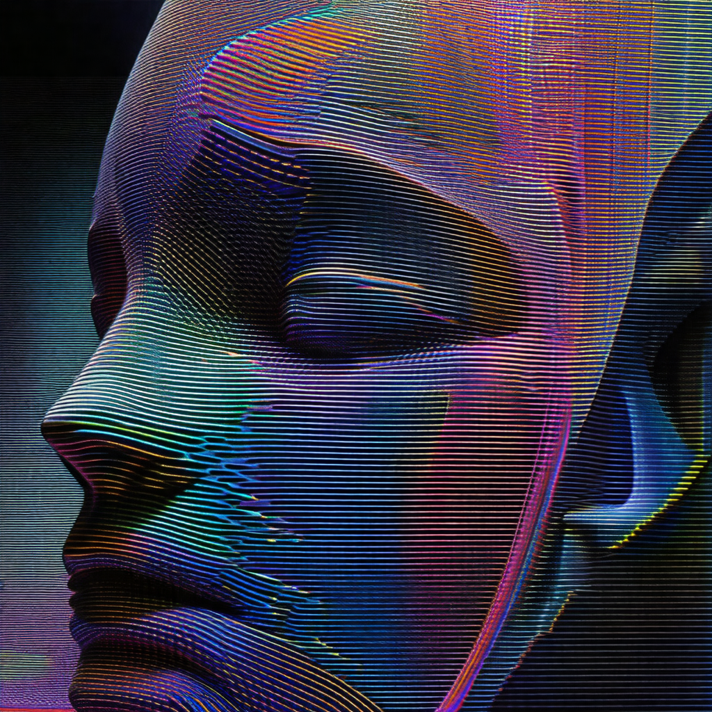 Close-up of a person's face, with a focus on the eyes and...