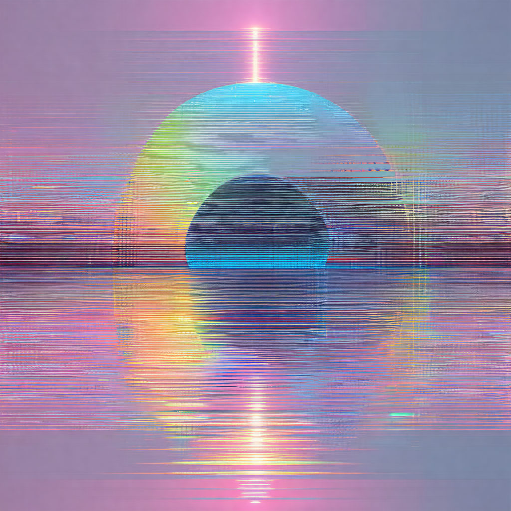 Large, colorful, and circular structure floating in a bod...