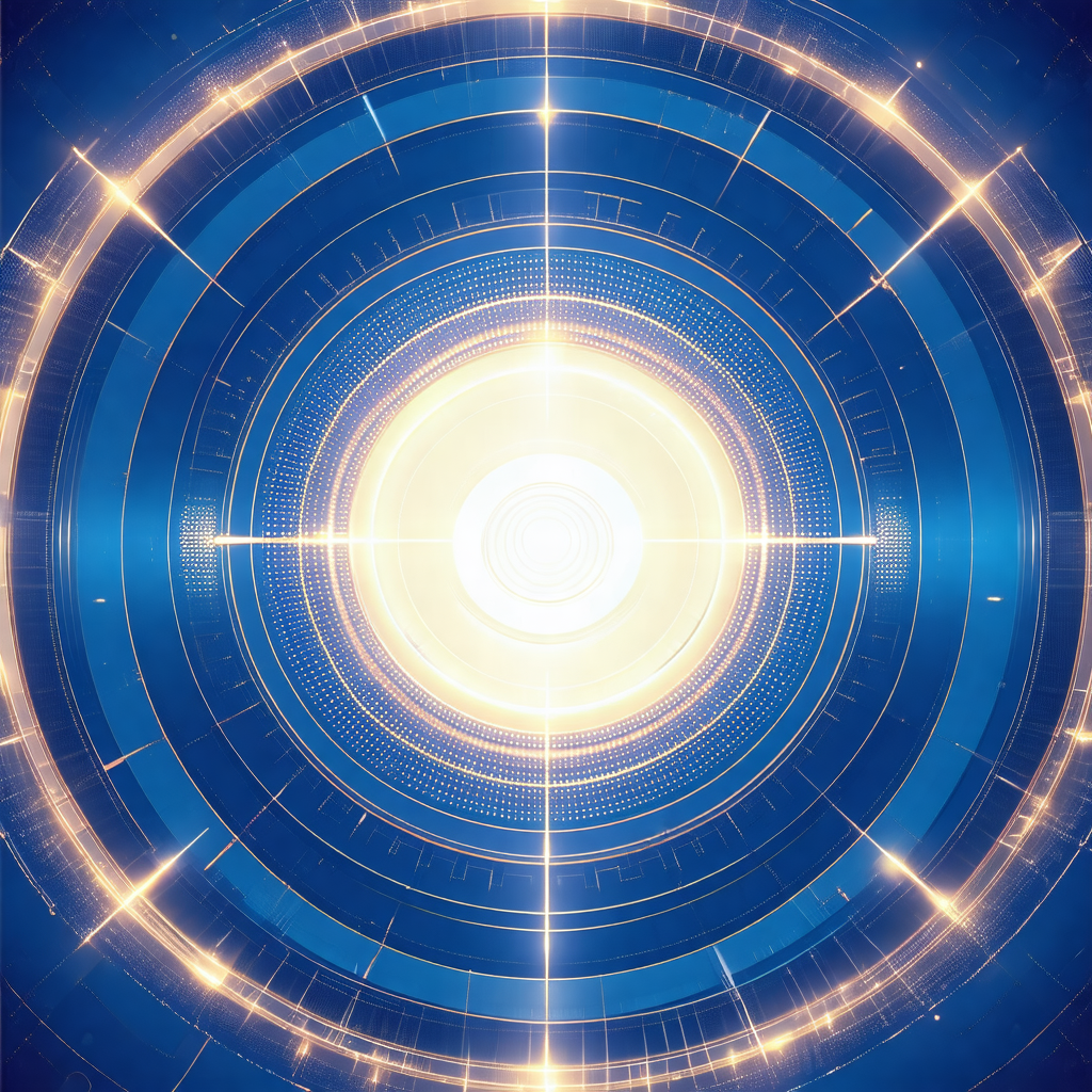 Blue circle with a bright yellow center