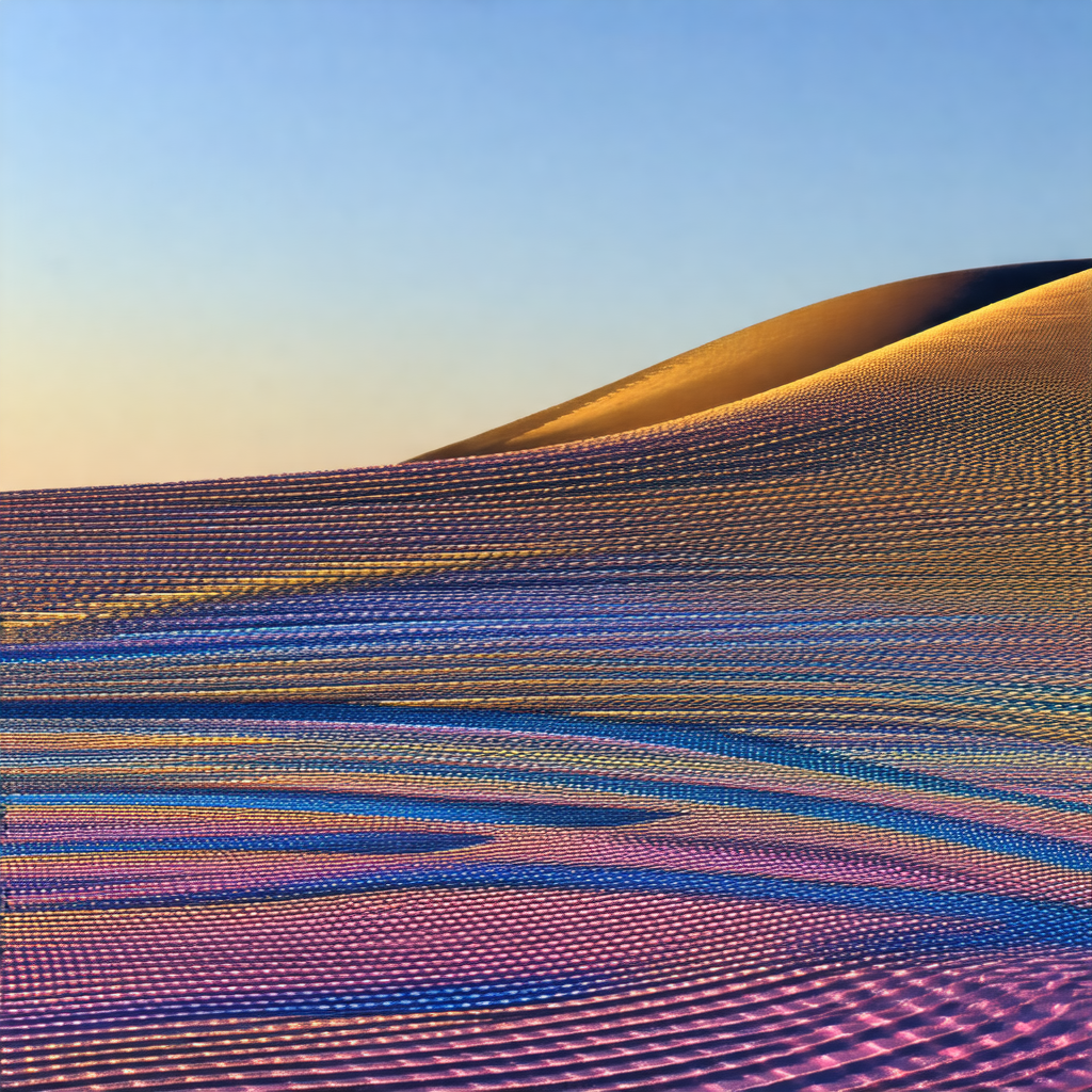 Beautiful desert landscape with a sandy terrain