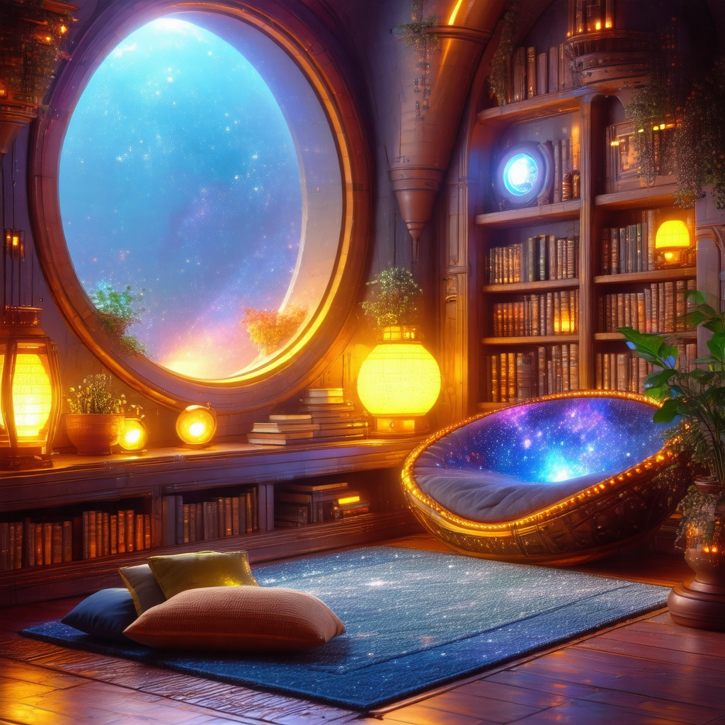 Cozy and well-lit room with a large window that allows na...
