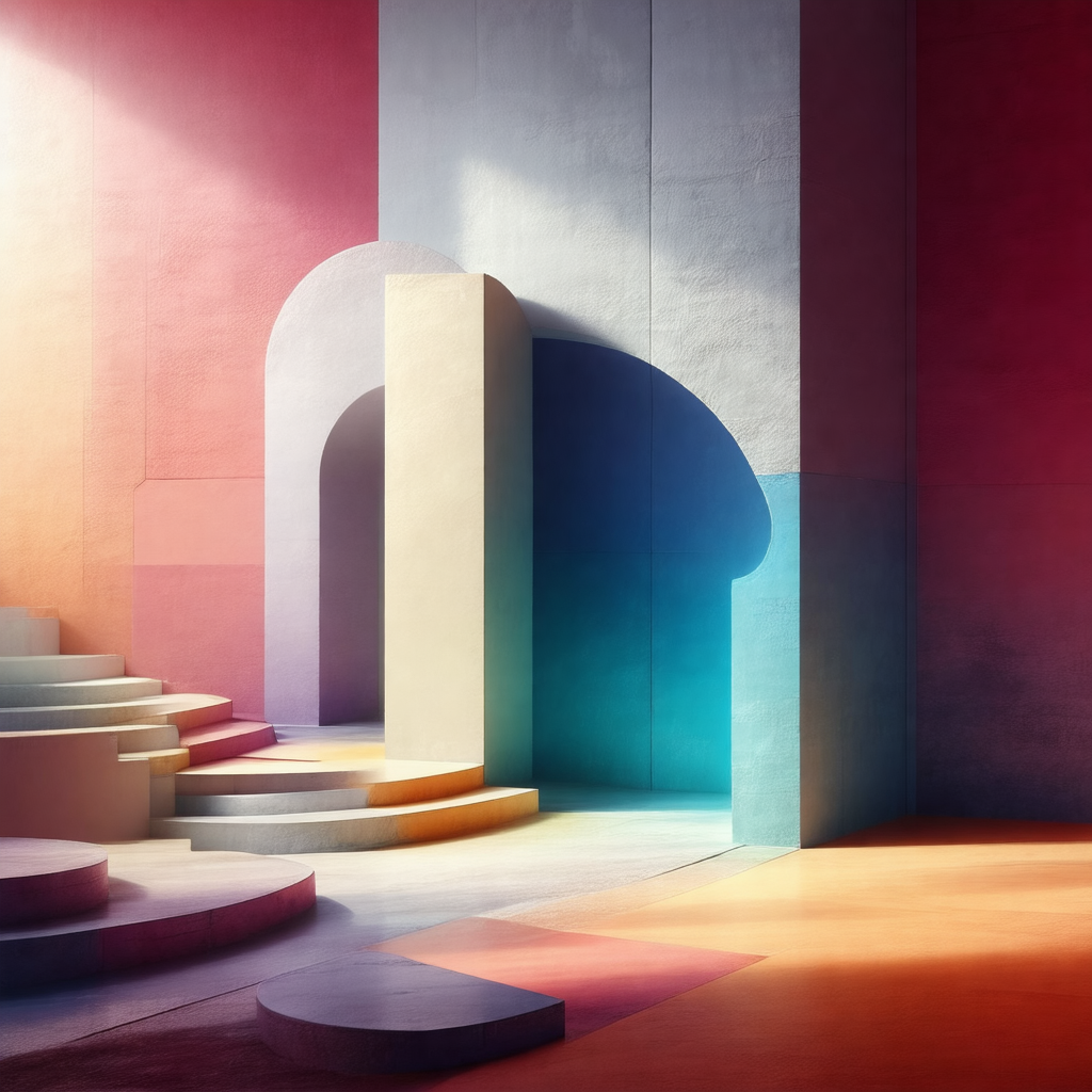 Large, colorful room with a variety of brightly colored w...