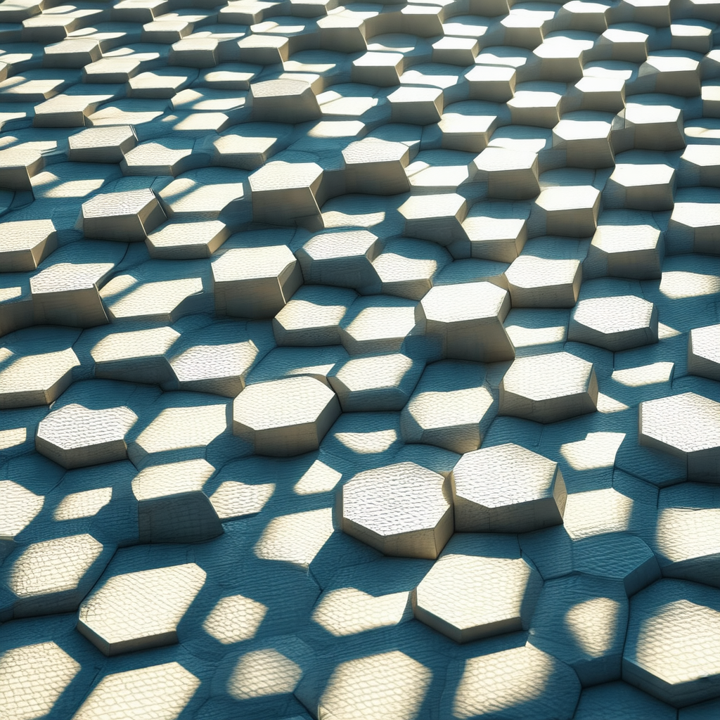 Large, open area with a unique, geometric design