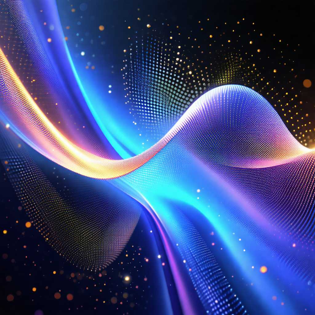 Colorful and vibrant display of a blue and purple light show