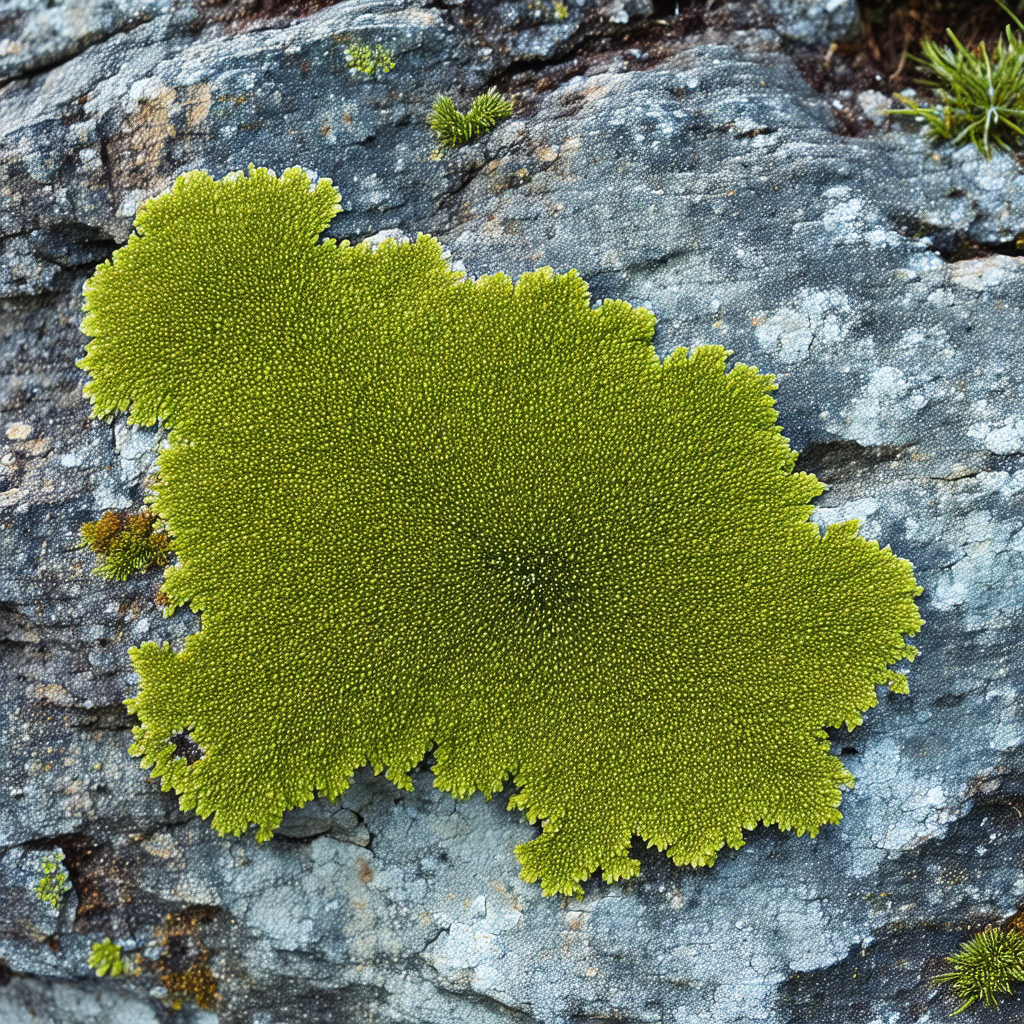 Large, green moss growing on a rock