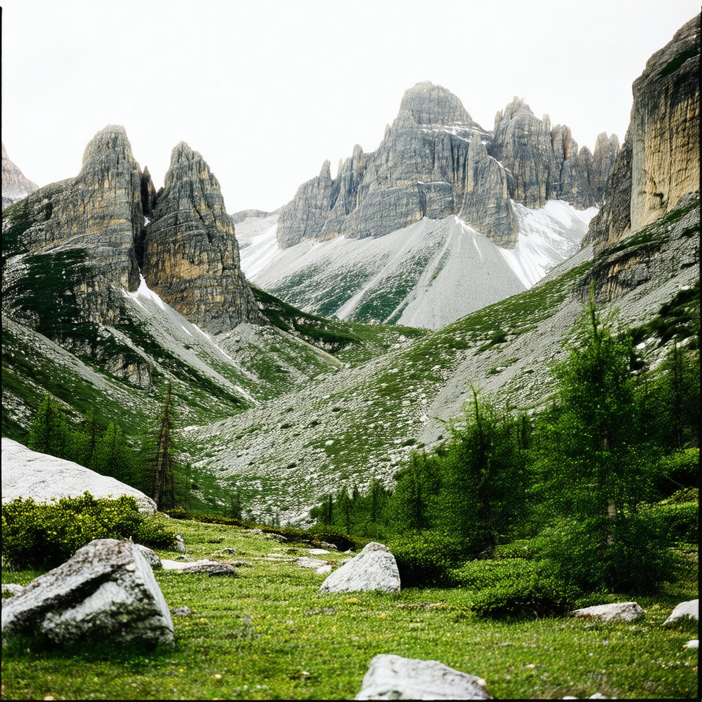 Lush green mountain range with a rocky terrain