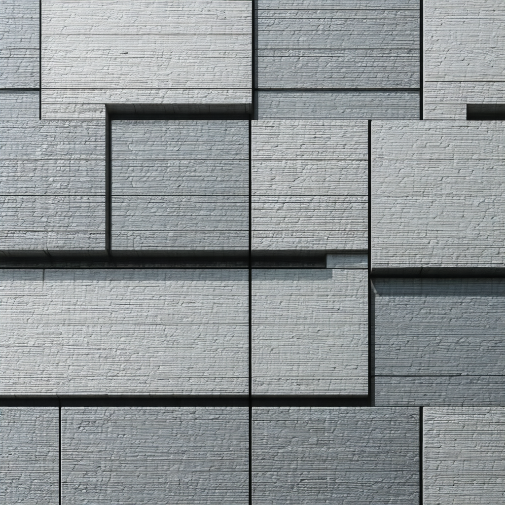 Large, white brick wall with a unique design