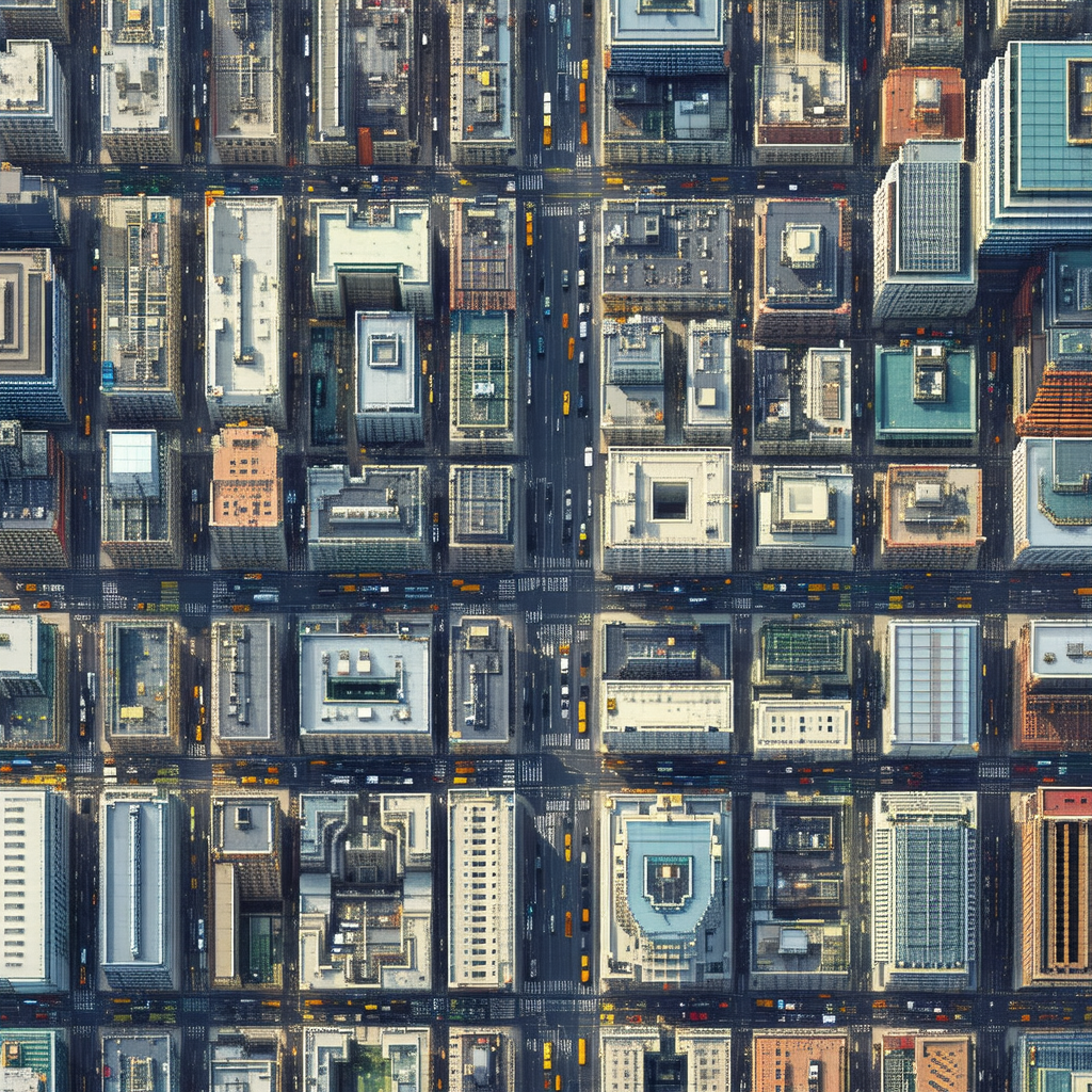 Detailed, colorful, and artistic depiction of a cityscape