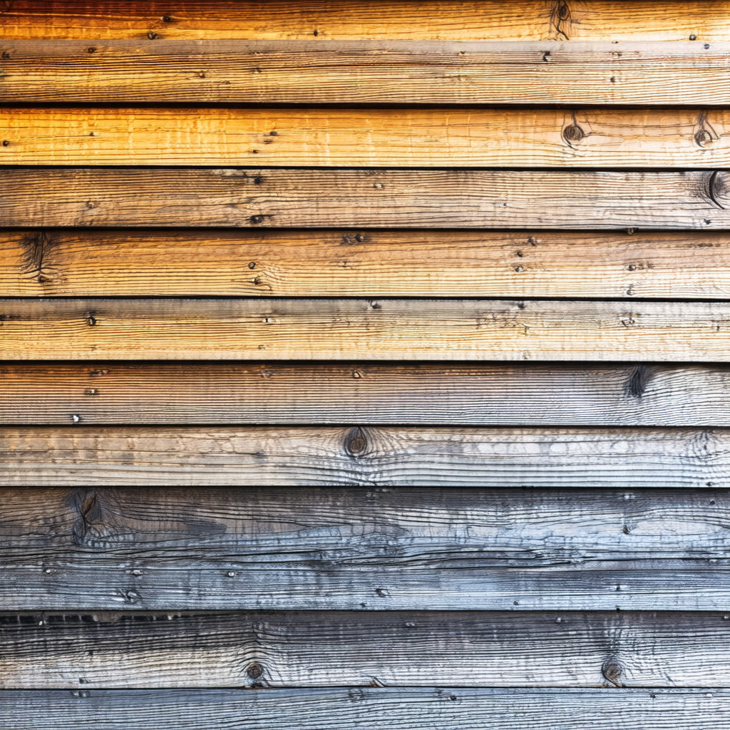 Wooden wall with a variety of colors