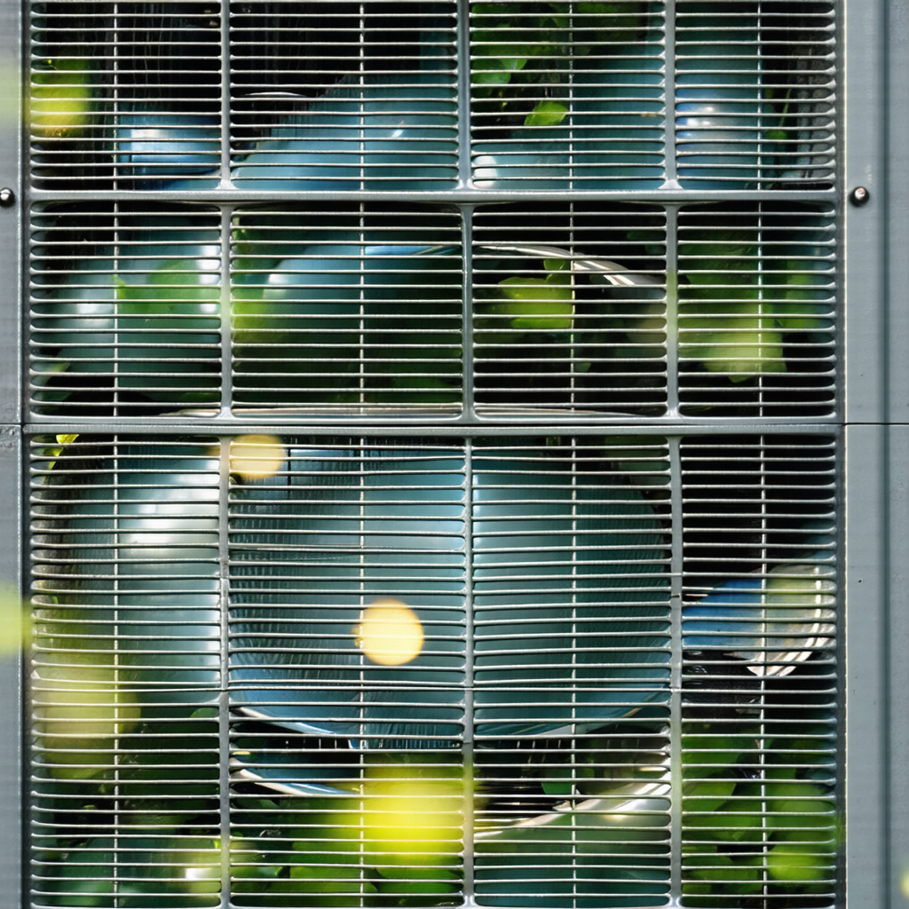 Large metal vent with a mesh-like design