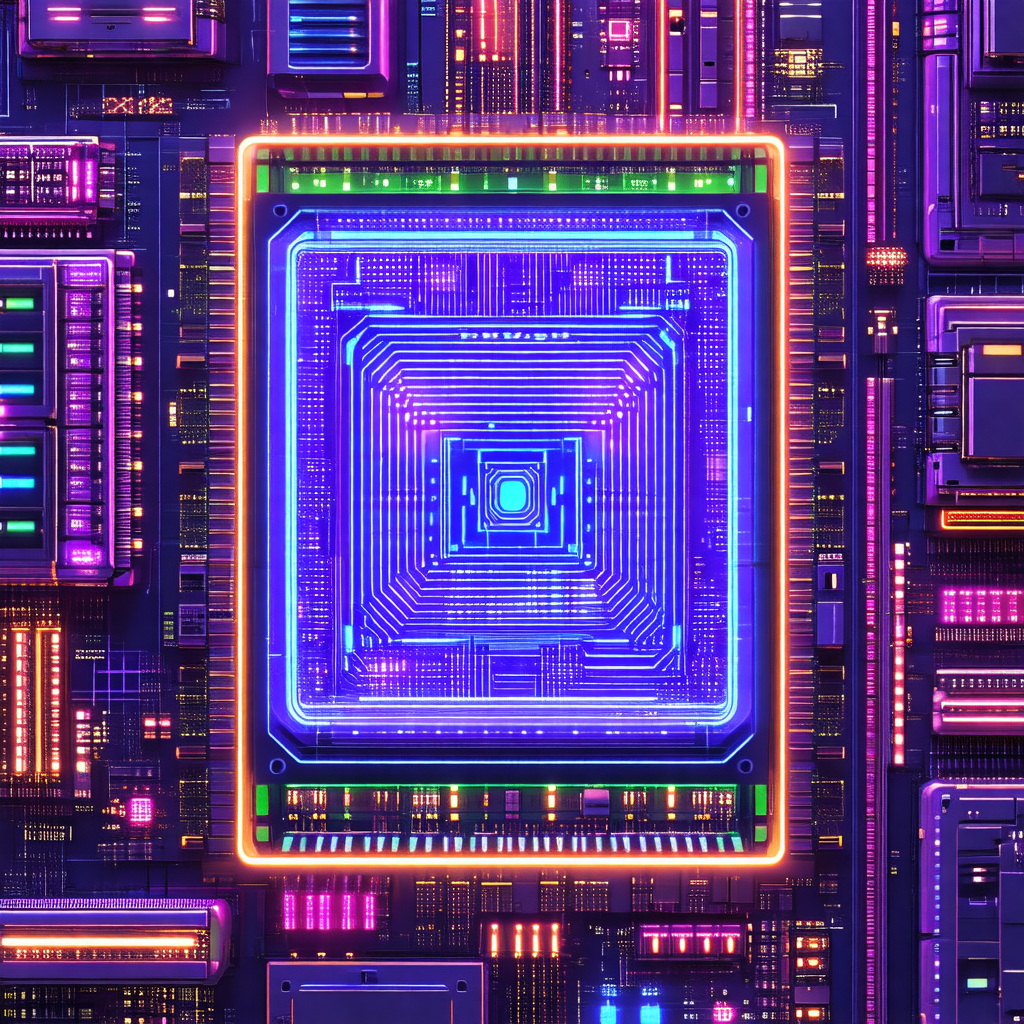 Futuristic, computer-generated scene featuring a large, p...