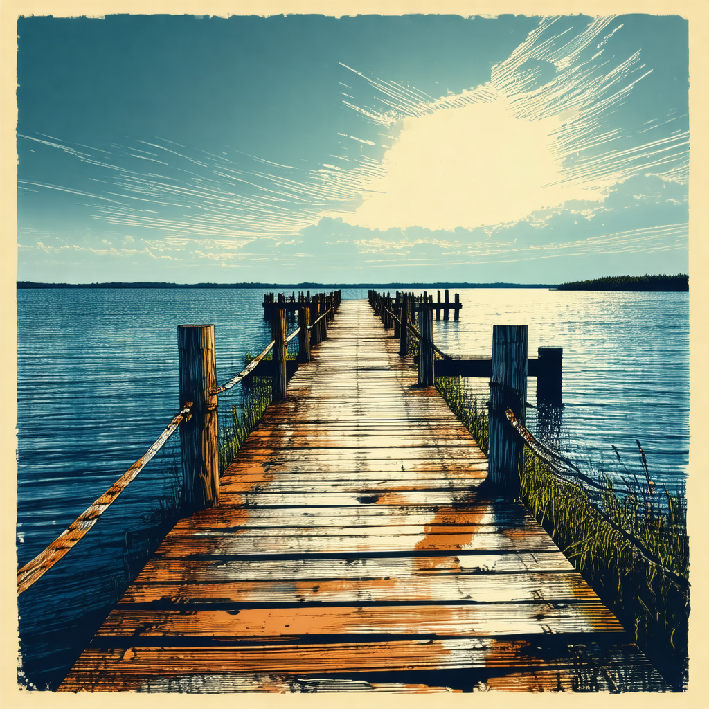 Pier extending out into the water