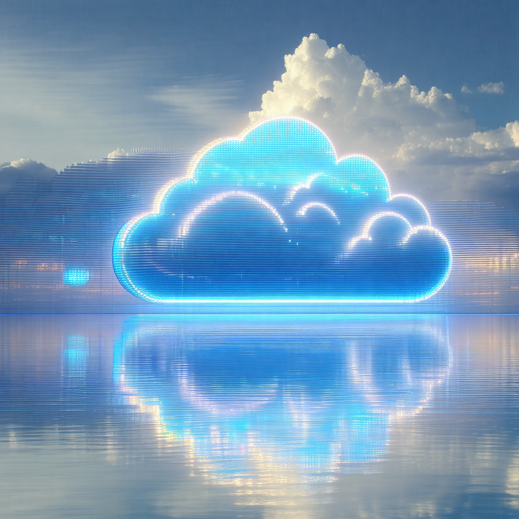 Large, blue cloud floating in the sky