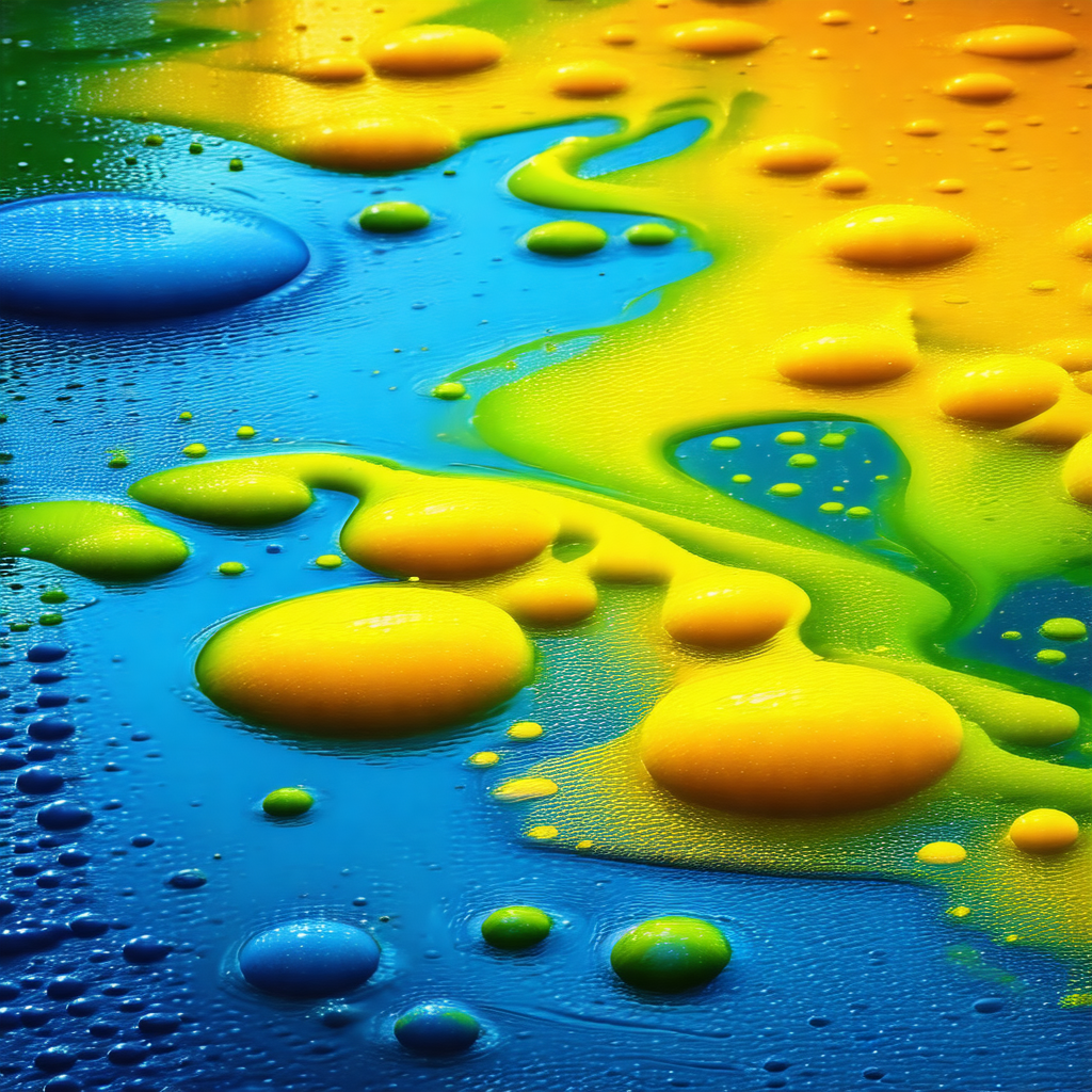 Blue and yellow swirling pattern, possibly a painting or ...