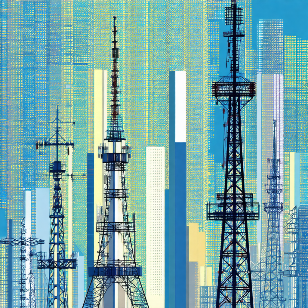Colorful and artistic representation of a cityscape