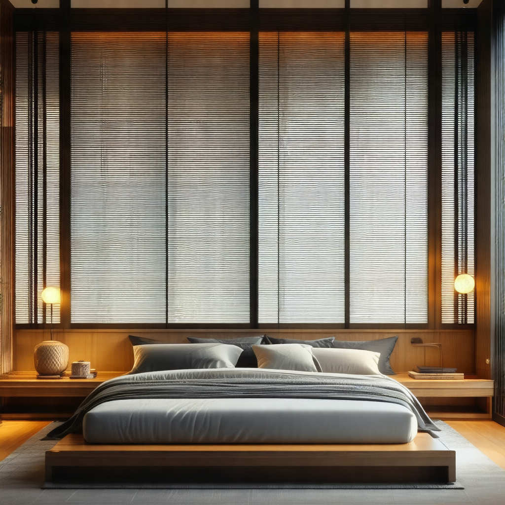 Large bedroom with a large bed situated in the center of ...