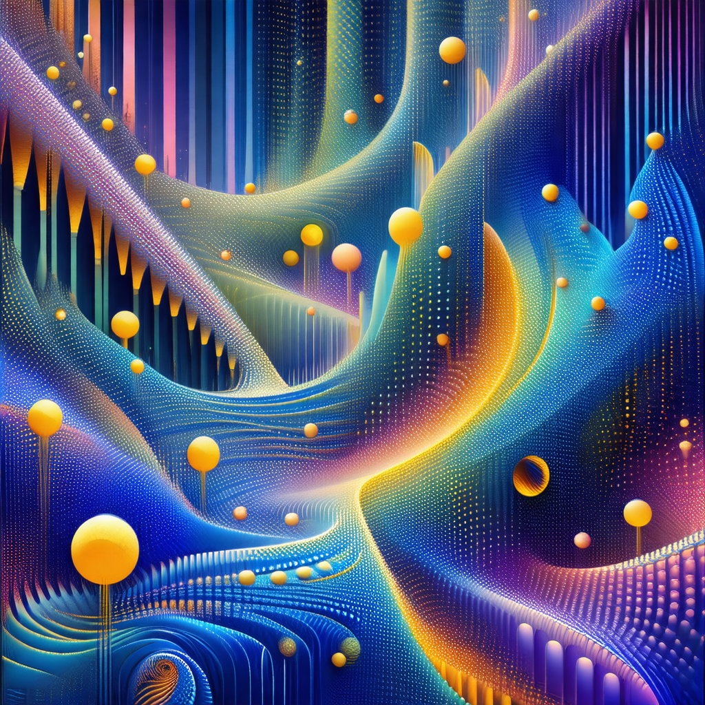 Vibrant and colorful painting of a futuristic cityscape