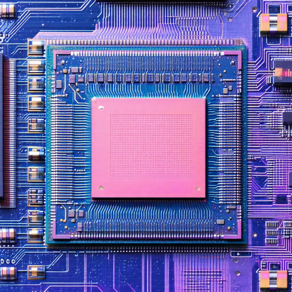 Close-up of a computer chip, which is the heart of a comp...