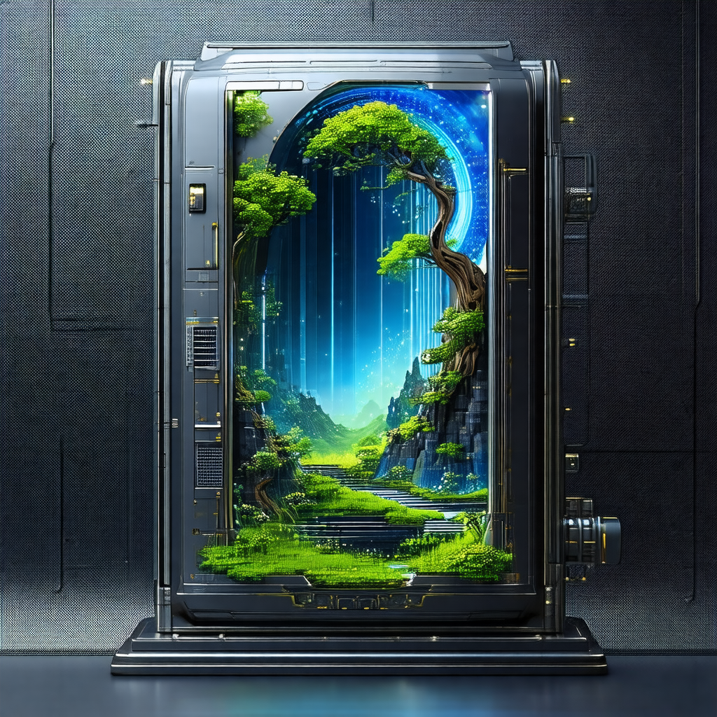 Large, futuristic refrigerator with a unique design