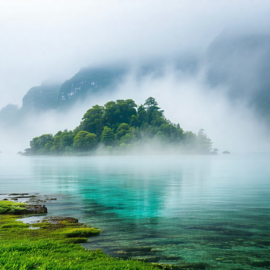 Beautiful island surrounded by a large body of water