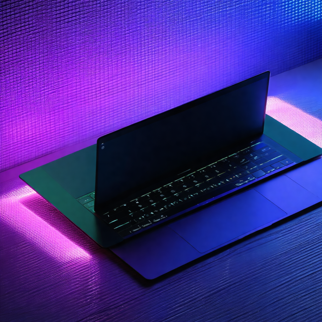 Laptop computer sitting on a table