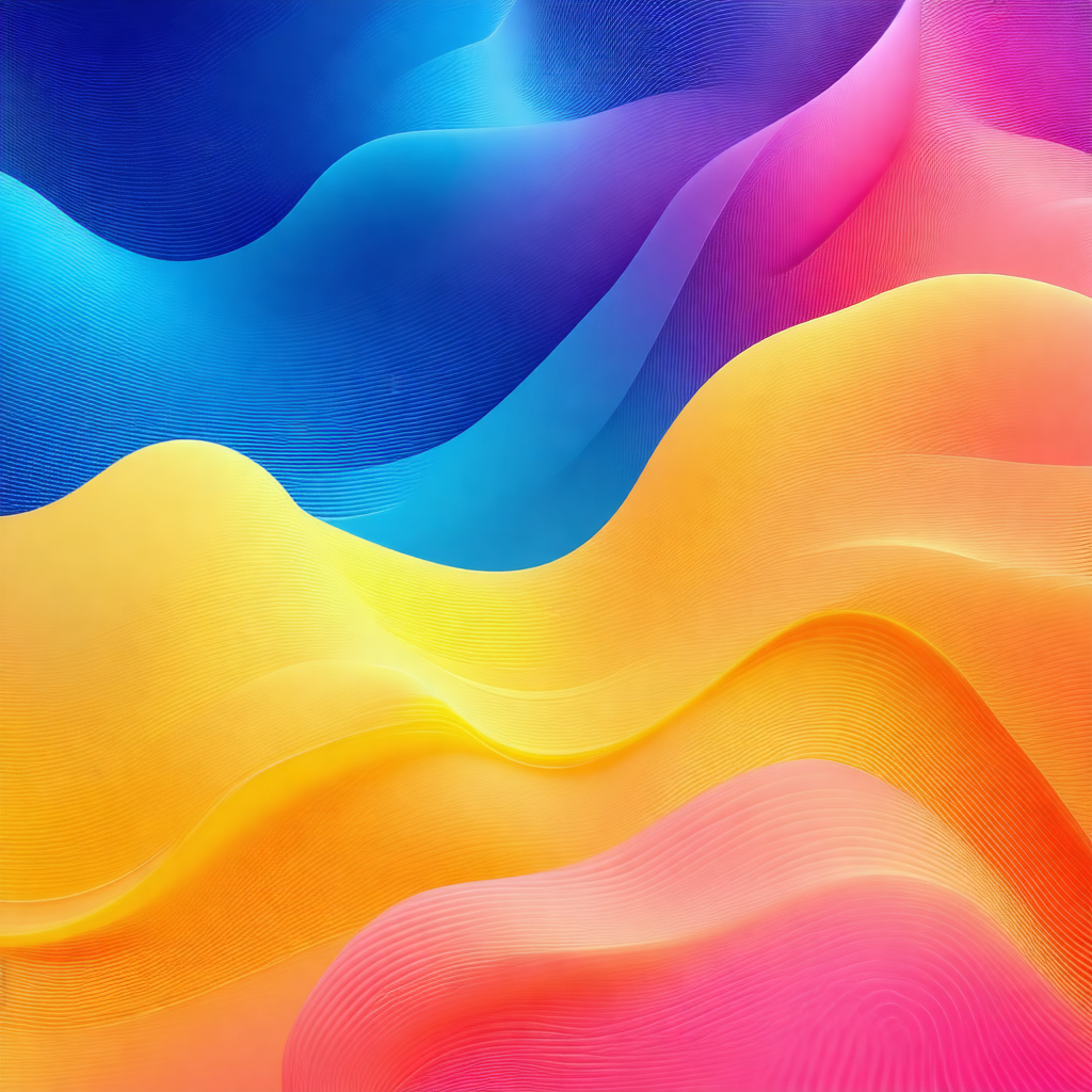 Vibrant and colorful painting of a wave