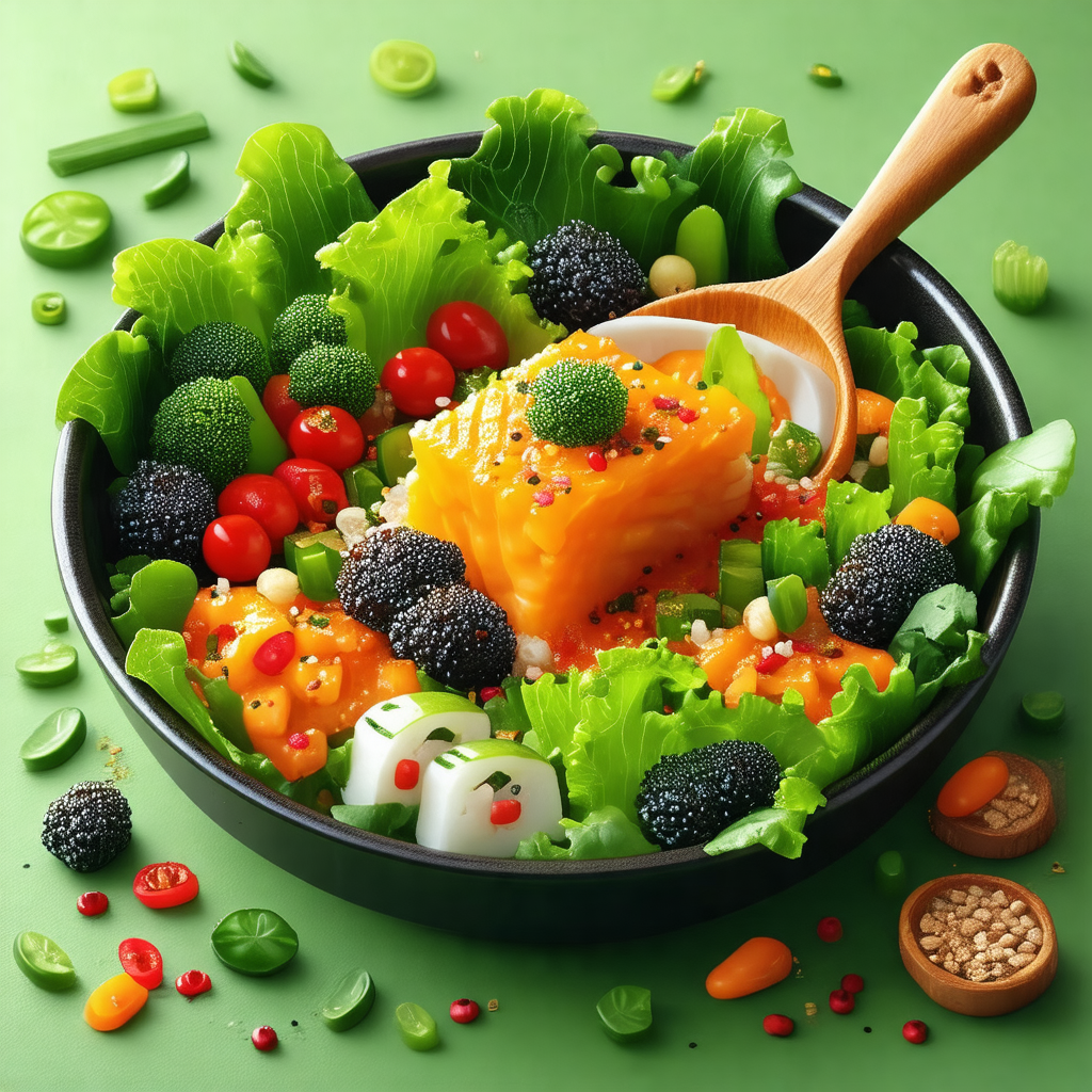 Large bowl filled with a variety of fresh vegetables, inc...