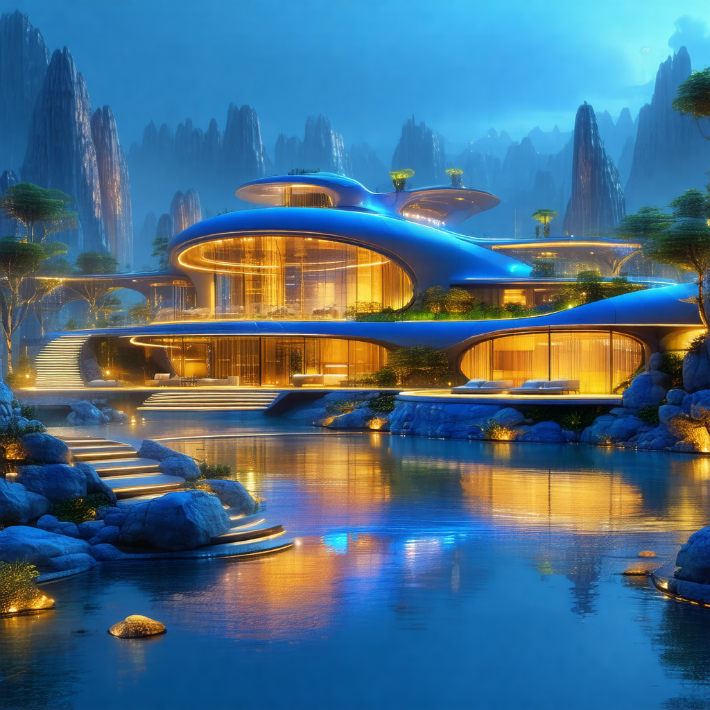 Computer-generated (cgi) depiction of a futuristic city w...