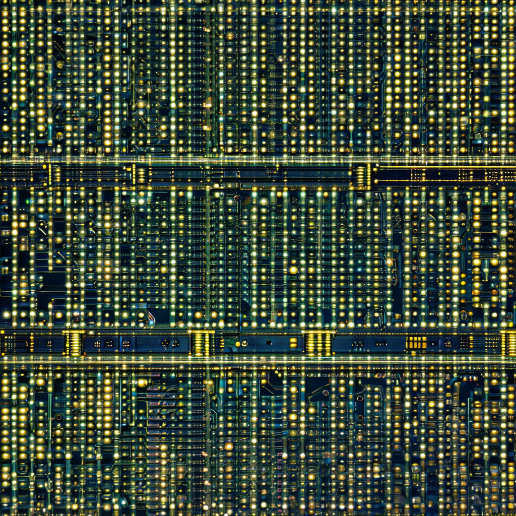 Close-up of a computer screen, displaying a pattern of li...
