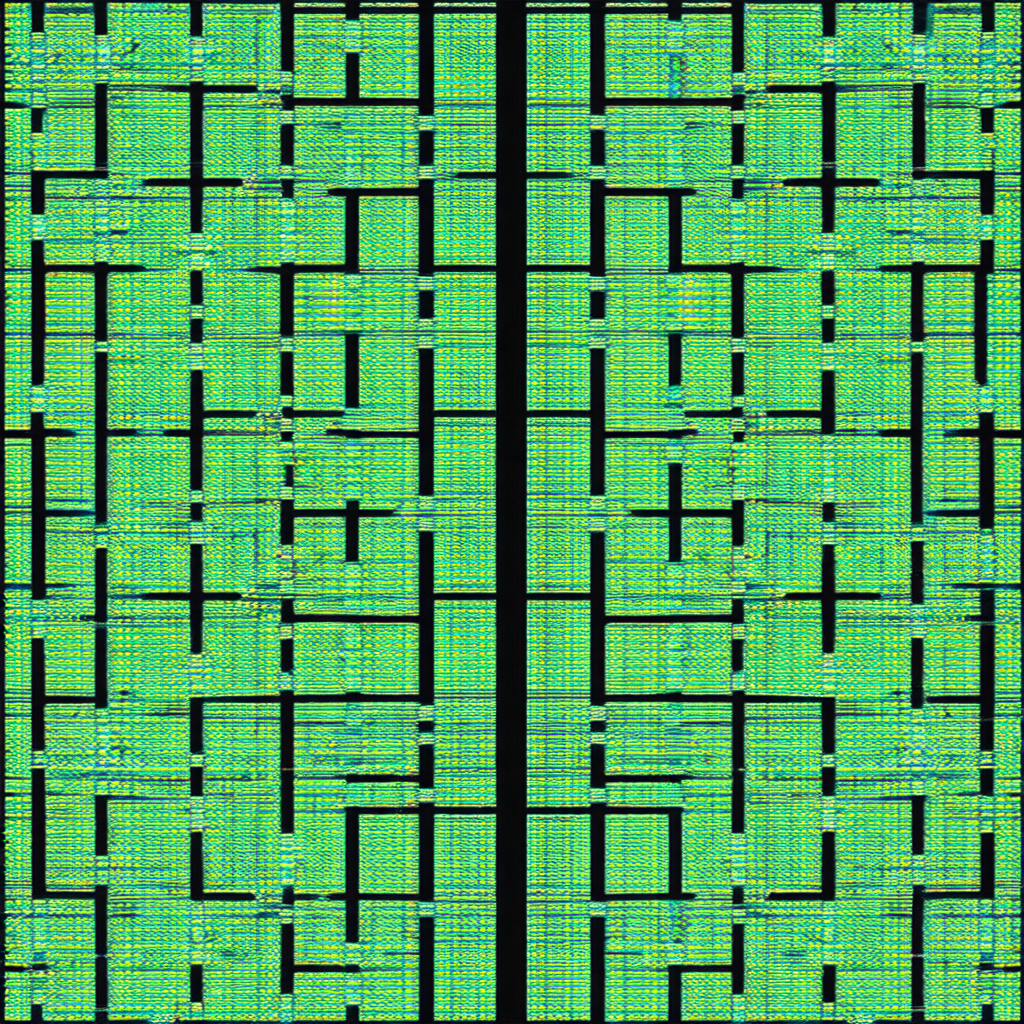 Close-up of a green and black checkered pattern