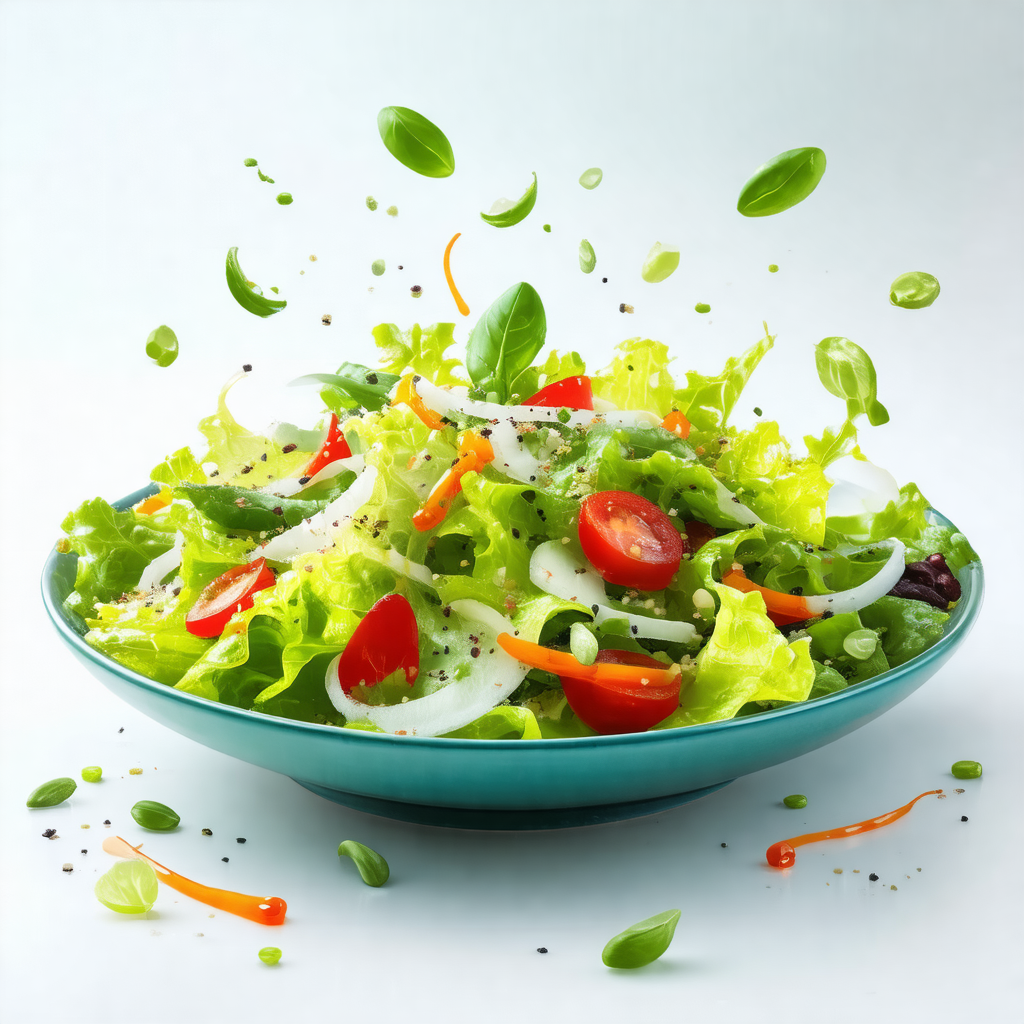 Large bowl filled with a fresh salad