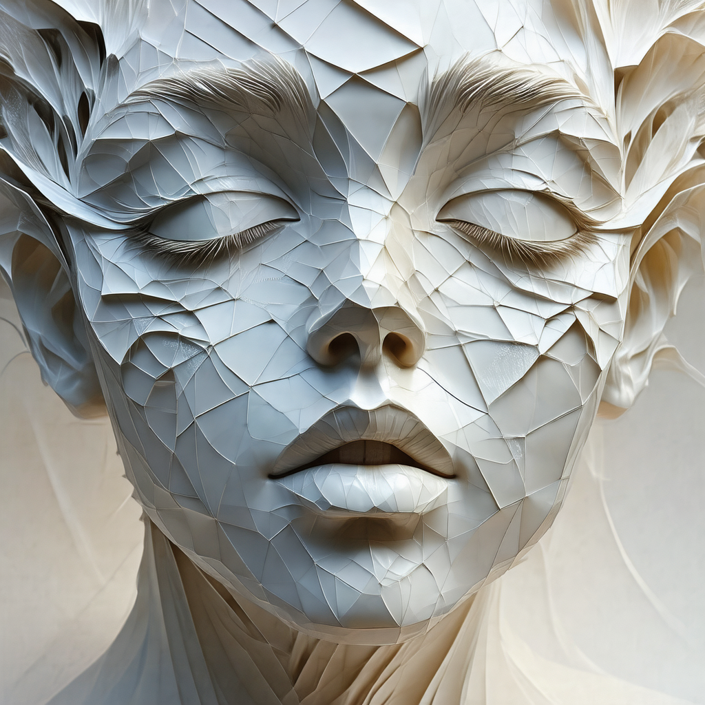 Close-up of a person's face, with a focus on the lips and...