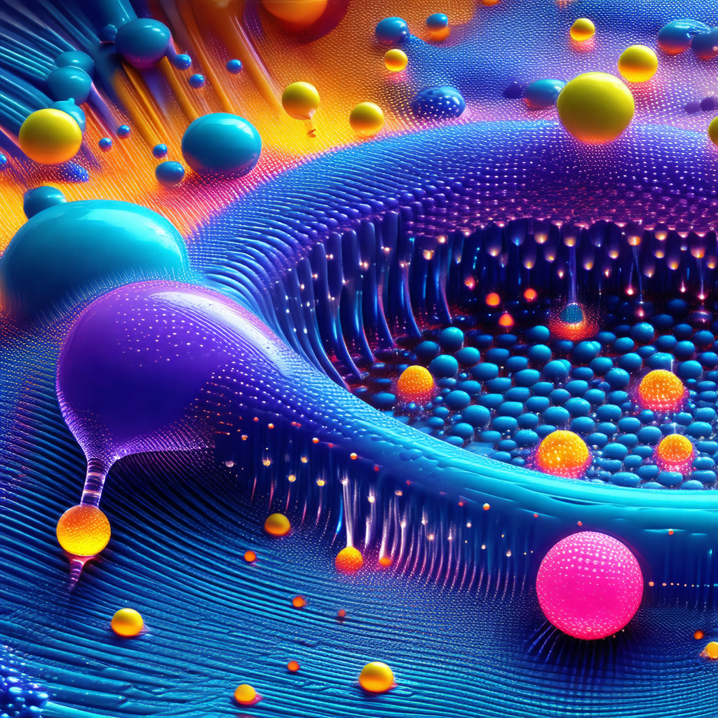 Vibrant and colorful display of a blue and purple sphere ...