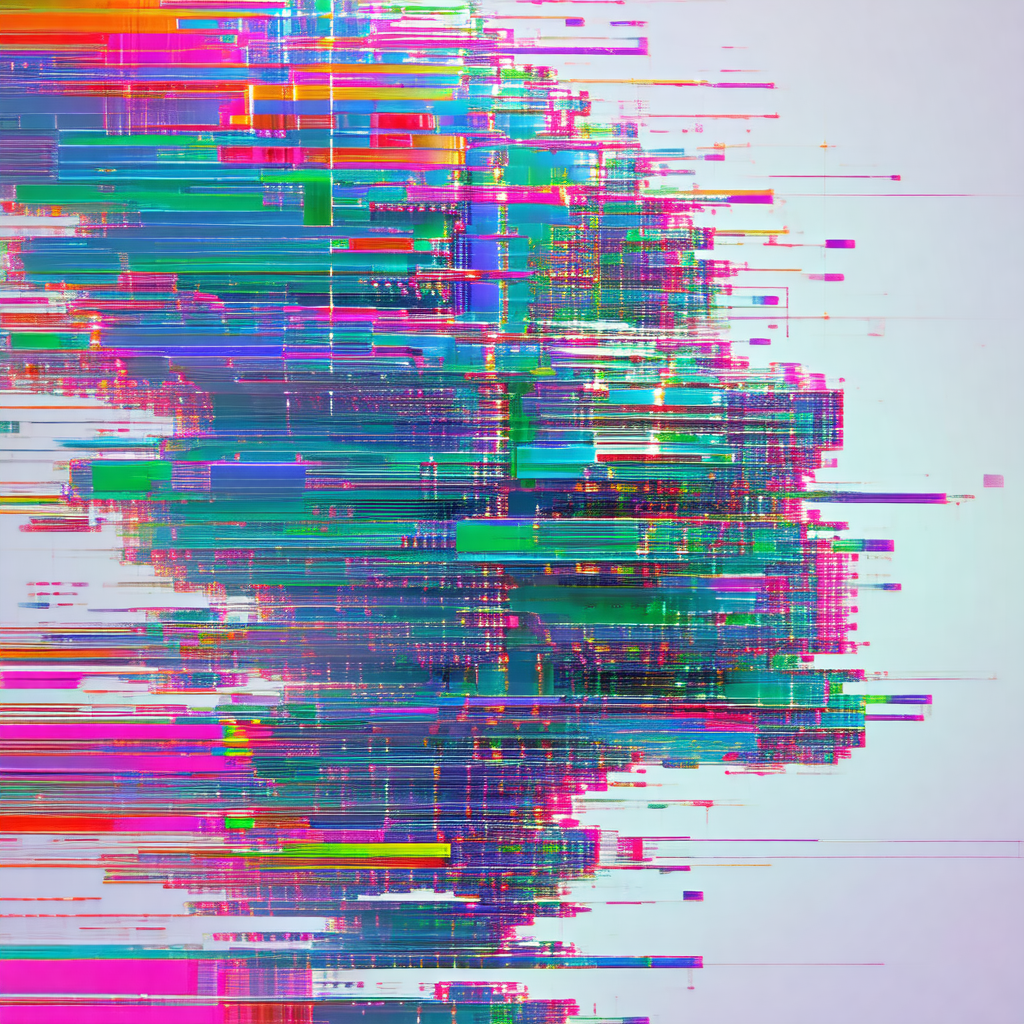 Close-up of a colorful, abstract art piece