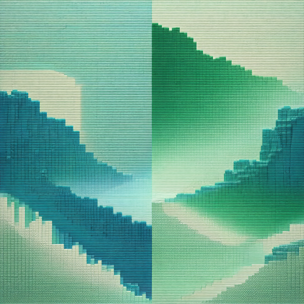 Split screen of two different landscapes