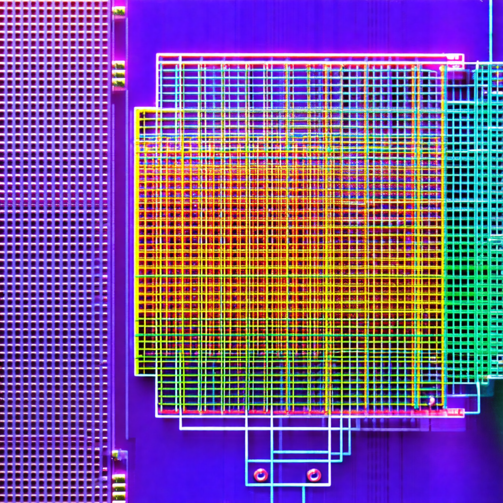 Close-up of a computer chip, which is a small square-shap...