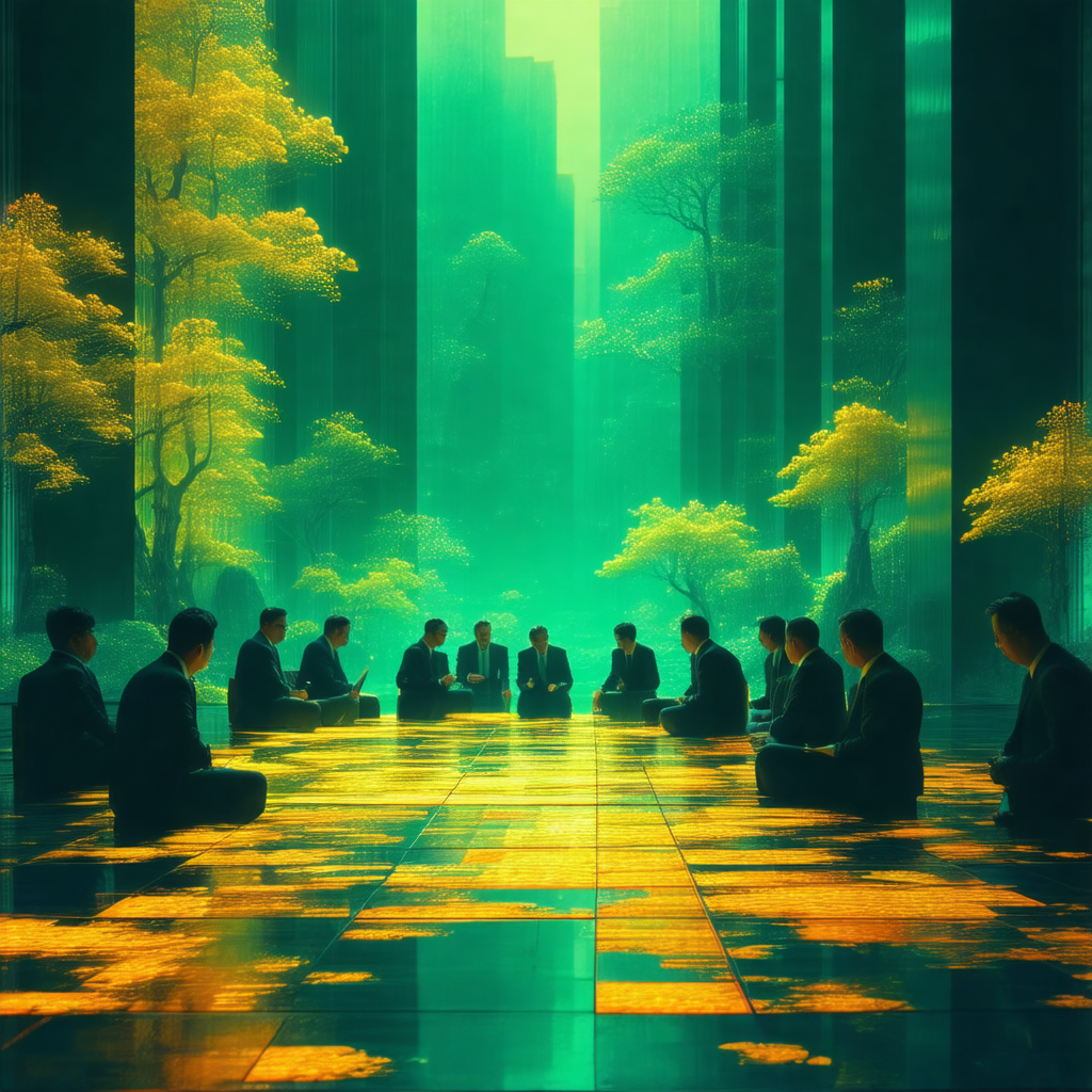 Group of people sitting in a circle on a floor, possibly ...